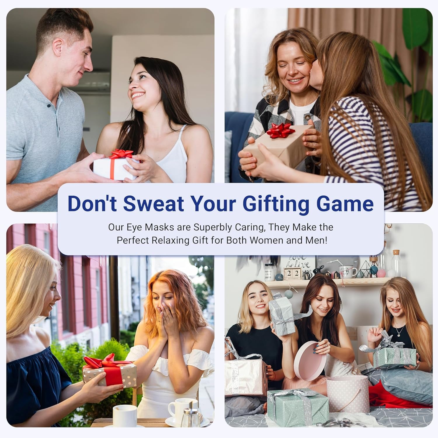 Self Care Gifts for Women: Cooling Eye Mask for Eye Care - Fsa Eligible Items Migraines Headache Relief Ice Pack Mask Products - Cold Compress for Puffy Eyes - Relaxing Gifts (Pink)